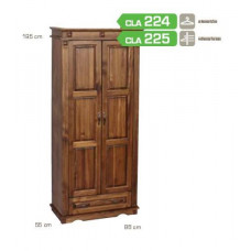 Fenyő szekrény pácolt (2 ajtó,1 fiók) CLA225